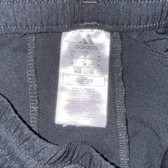 Adidas Jogger Pants Black Womens Medium Elastic Waist Athletic Tapered Leg - Picture 3 of 5